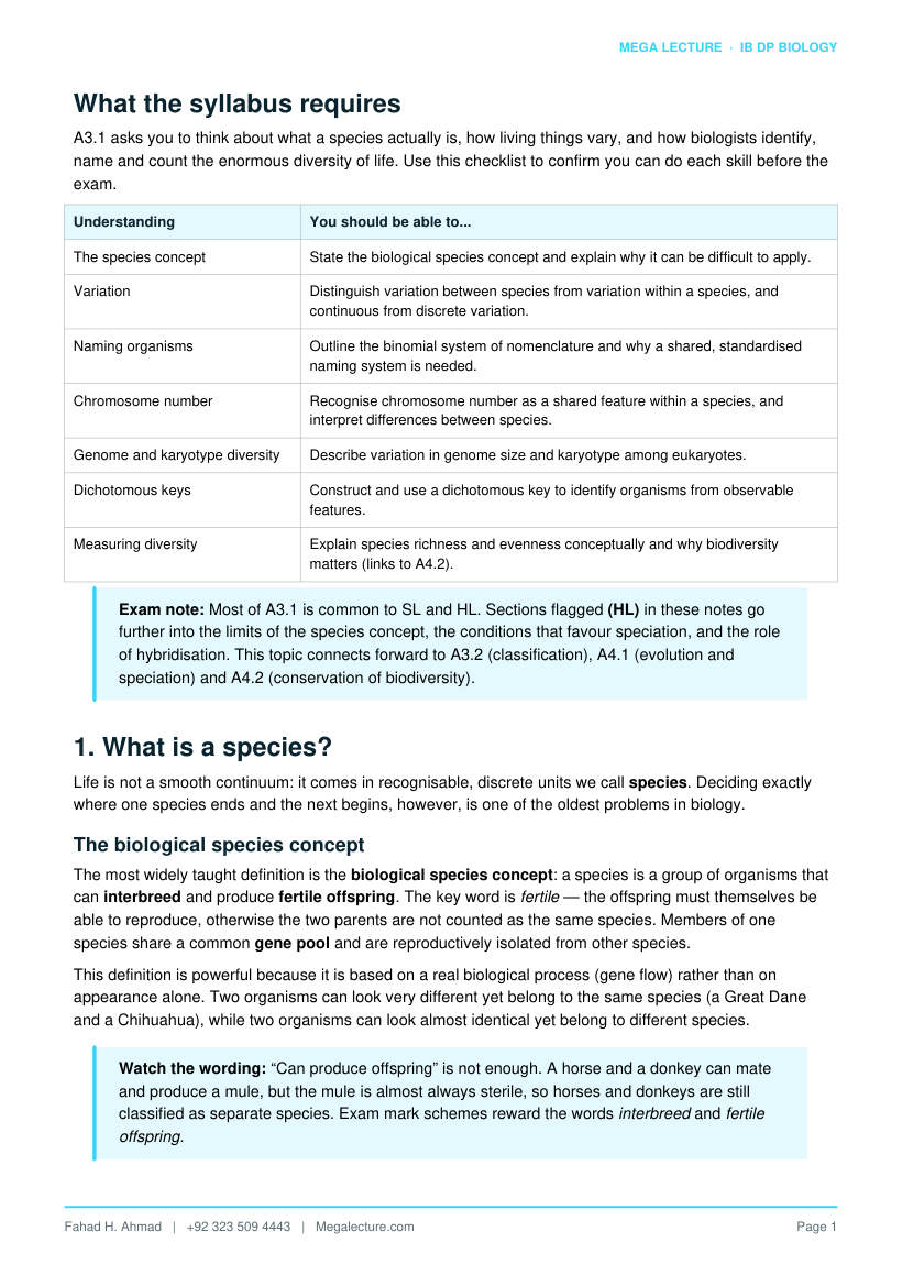 Page 2 of A3.1 Diversity of Organisms