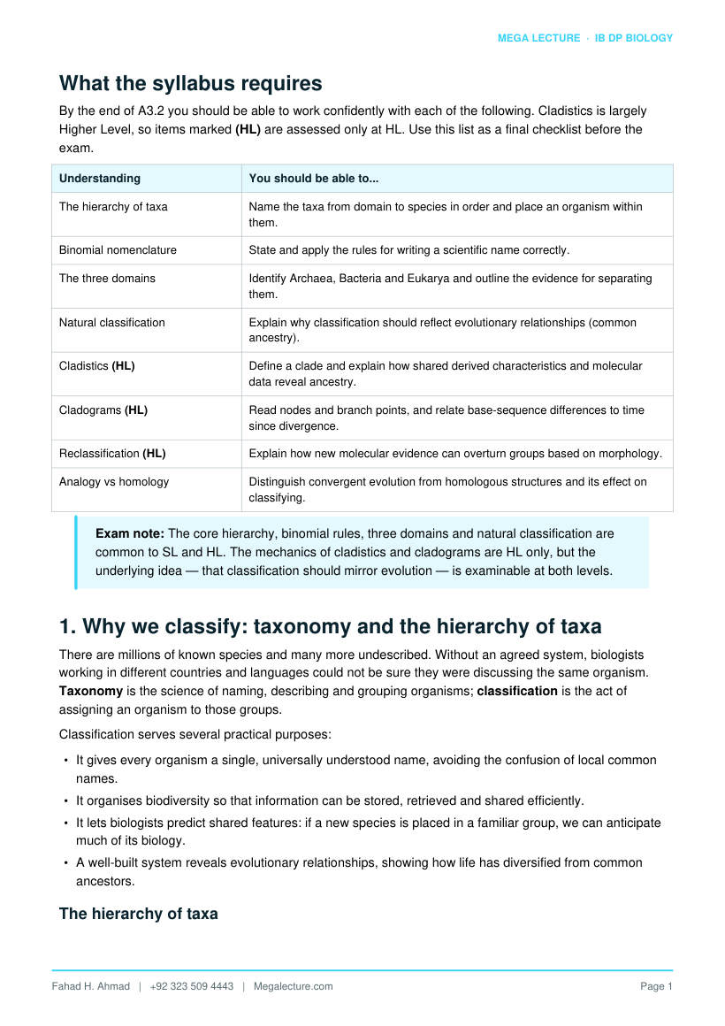 Page 2 of A3.2 Classification and Cladistics
