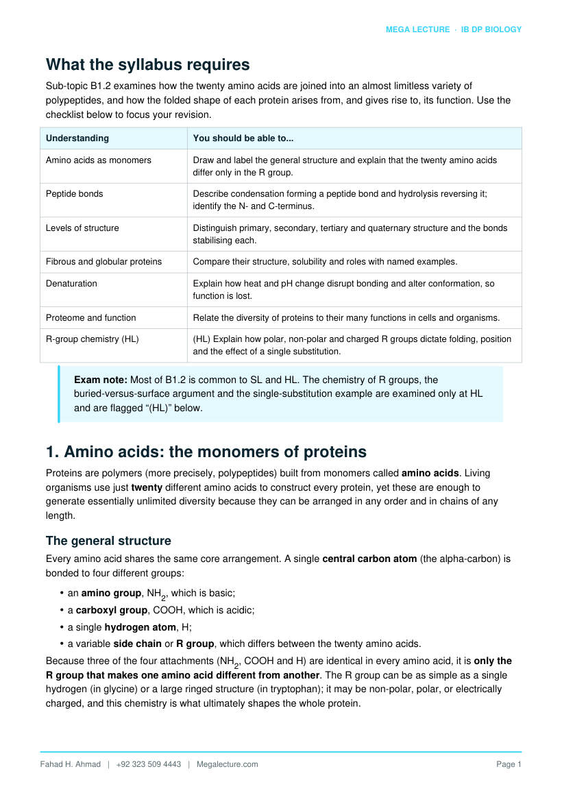 Page 2 of B1.2 Proteins