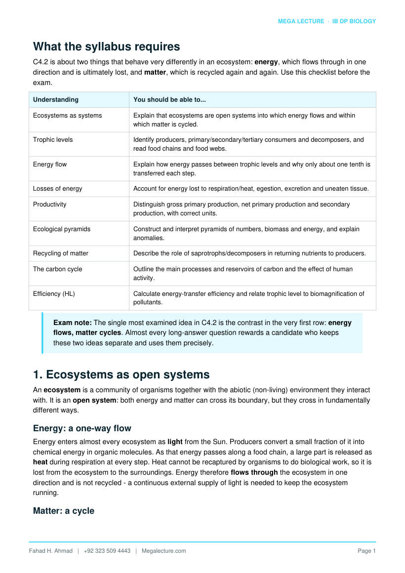 Page 2 of C4.2 Transfers of Energy and Matter