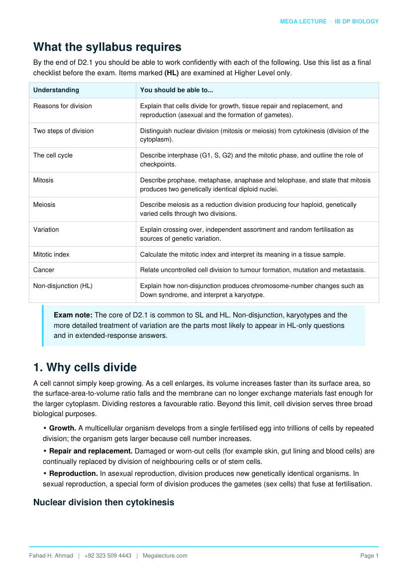 Page 2 of D2.1 Cell and Nuclear Division