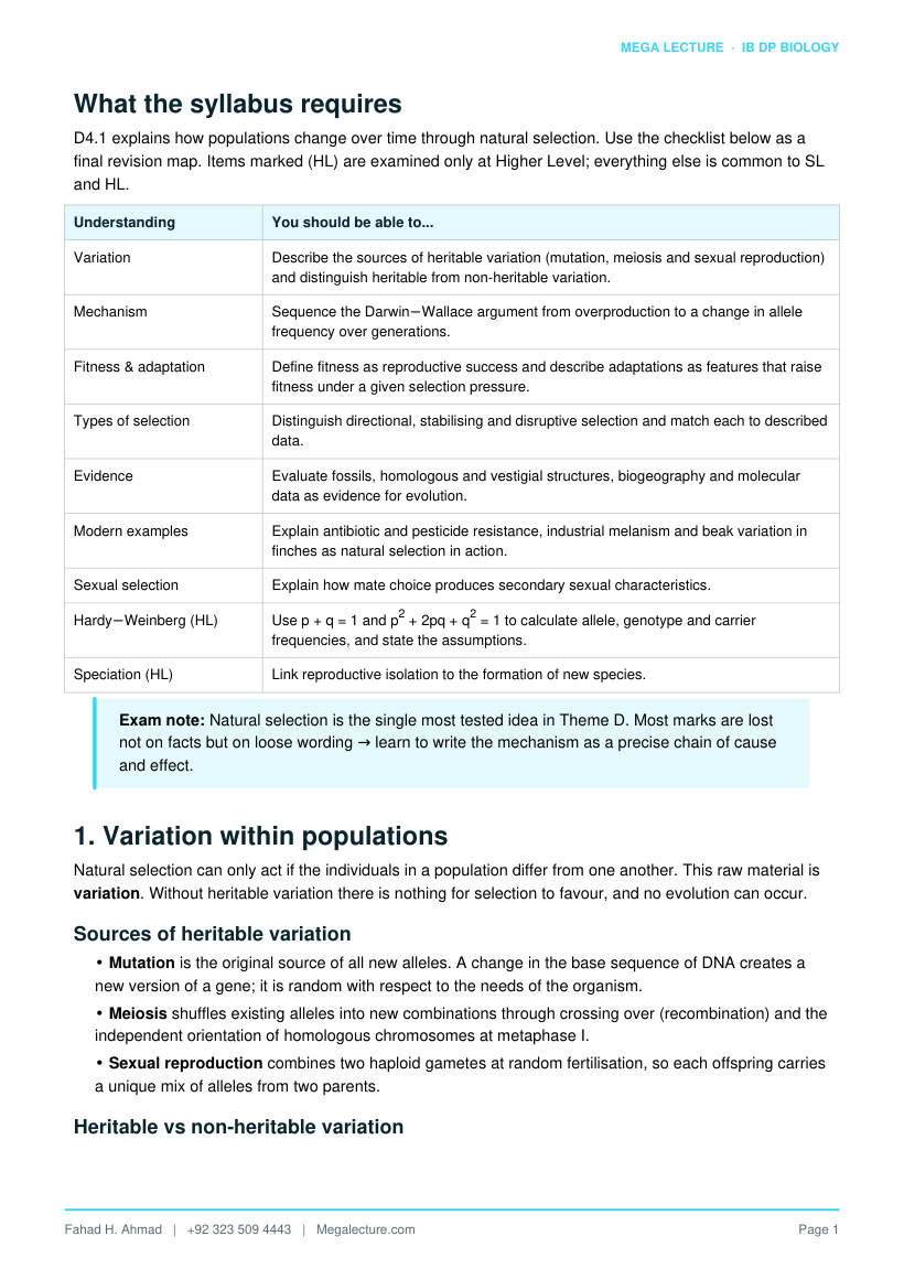 Page 2 of D4.1 Natural Selection