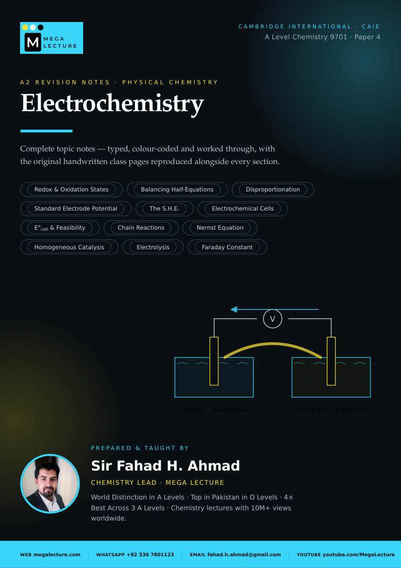 Page 1 of A2 Chemistry Electrochemistry Notes