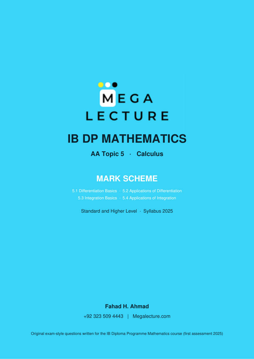 Page 1 of Topic 5 Mark Scheme