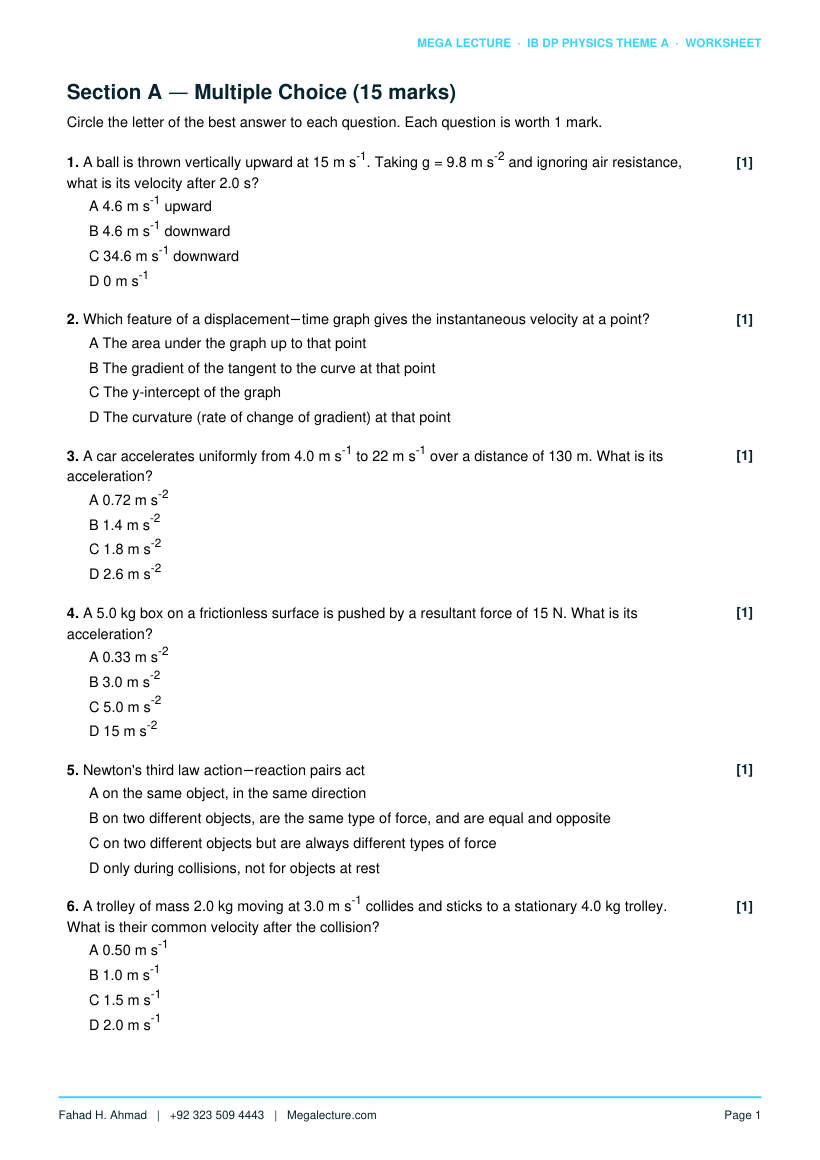 Page 2 of Theme A Worksheet