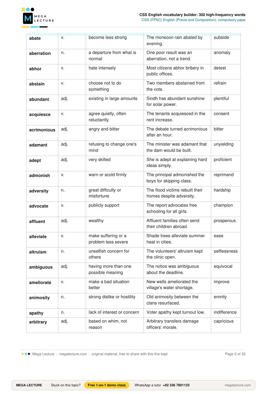 Page 2 of CSS English vocabulary builder: 300 high-frequency words