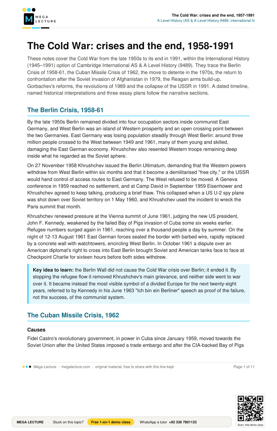 Page 1 of The Cold War: crises and the end, 1957-1991