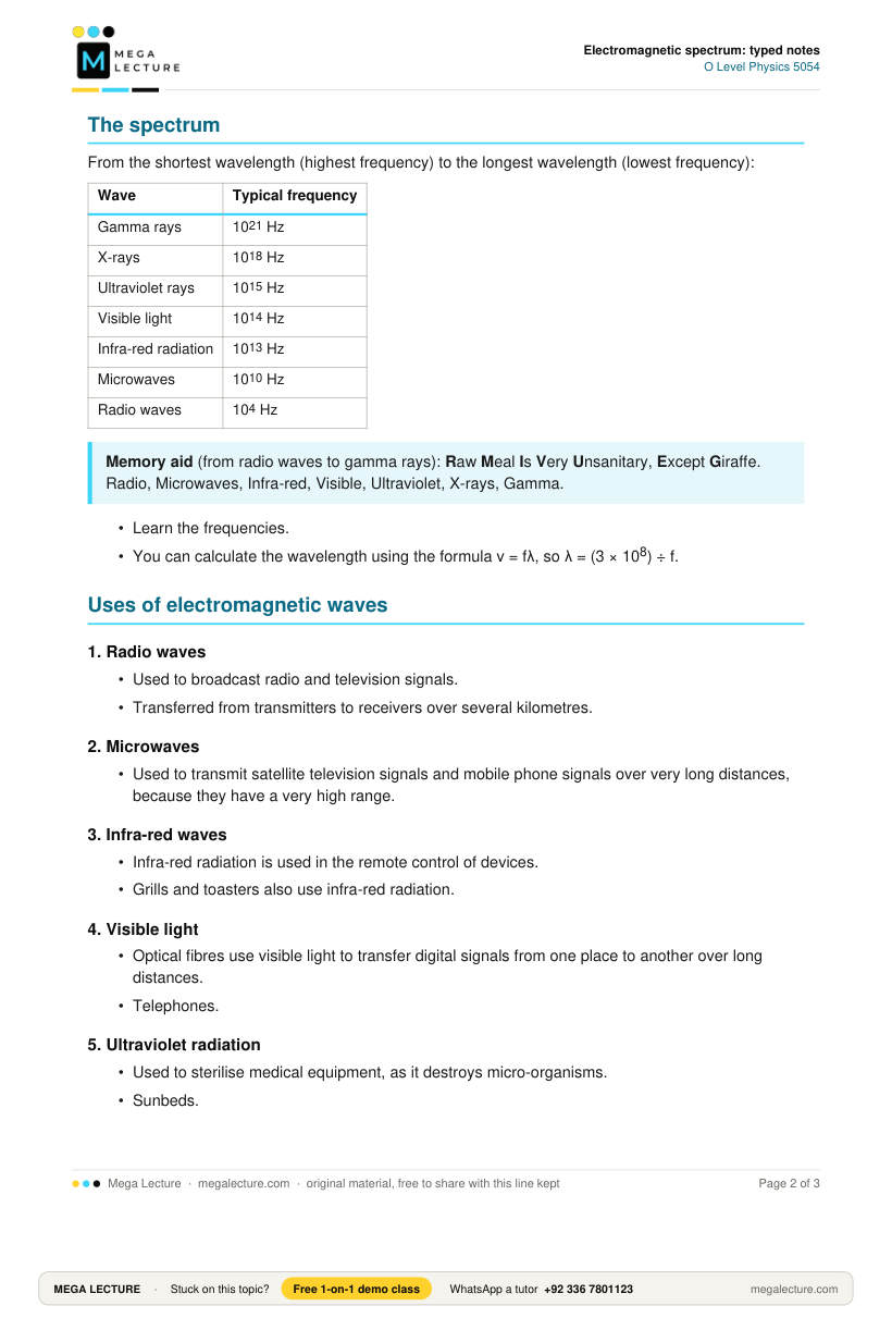 Page 2 of Electromagnetic Spectrum