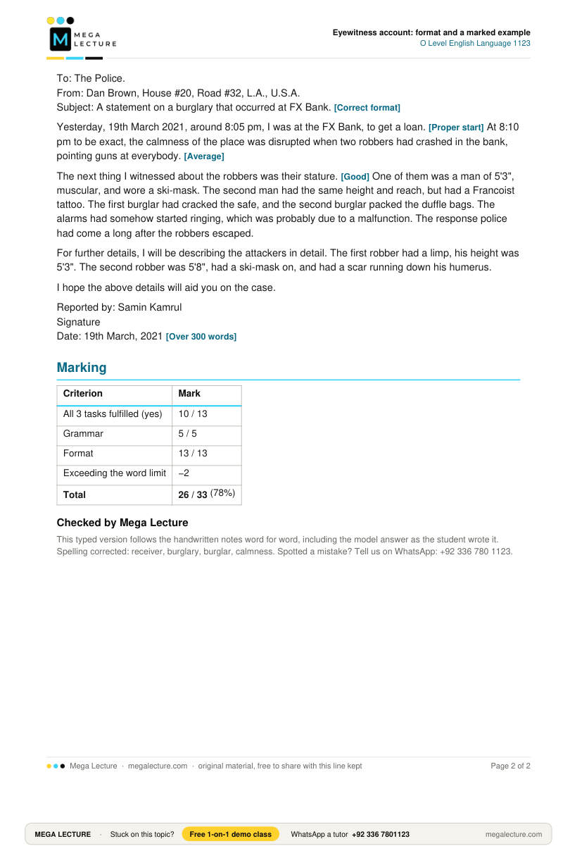 Page 2 of O Level English — Notes