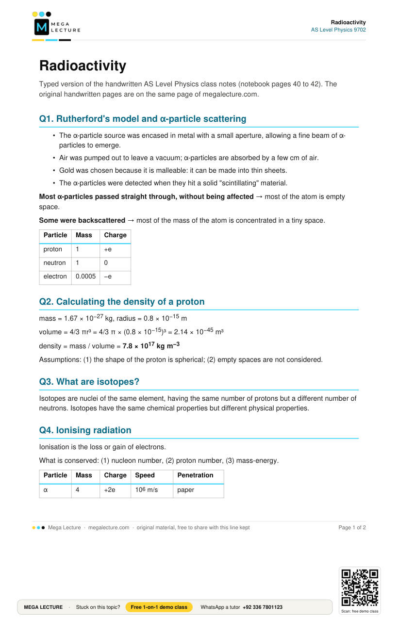 Page 1 of Radioactivity