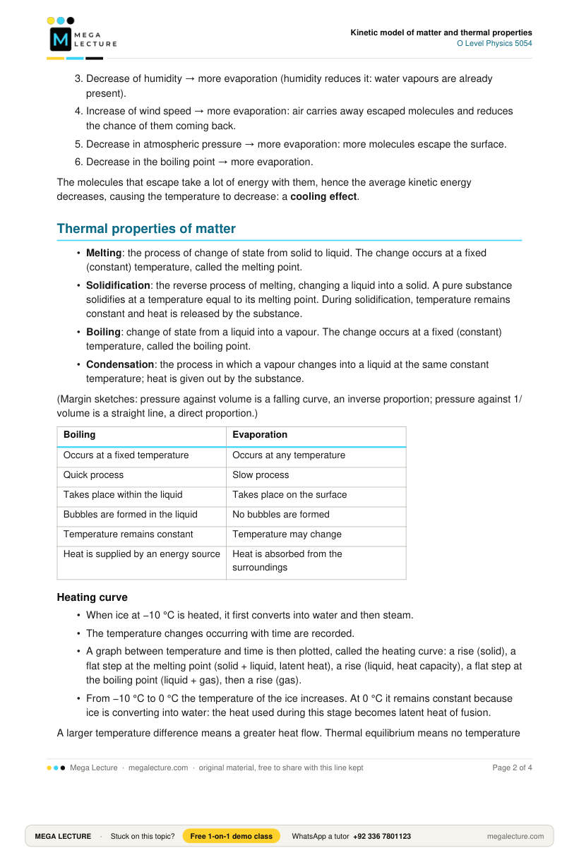 Page 2 of Thermal Properties Of MatterKinetic Model Of Matter
