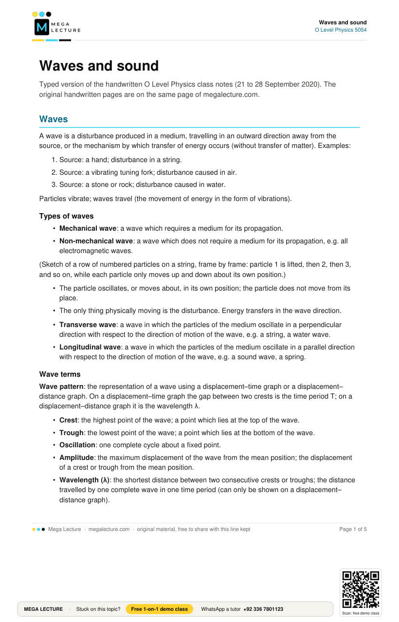 Page 1 of Waves Sound