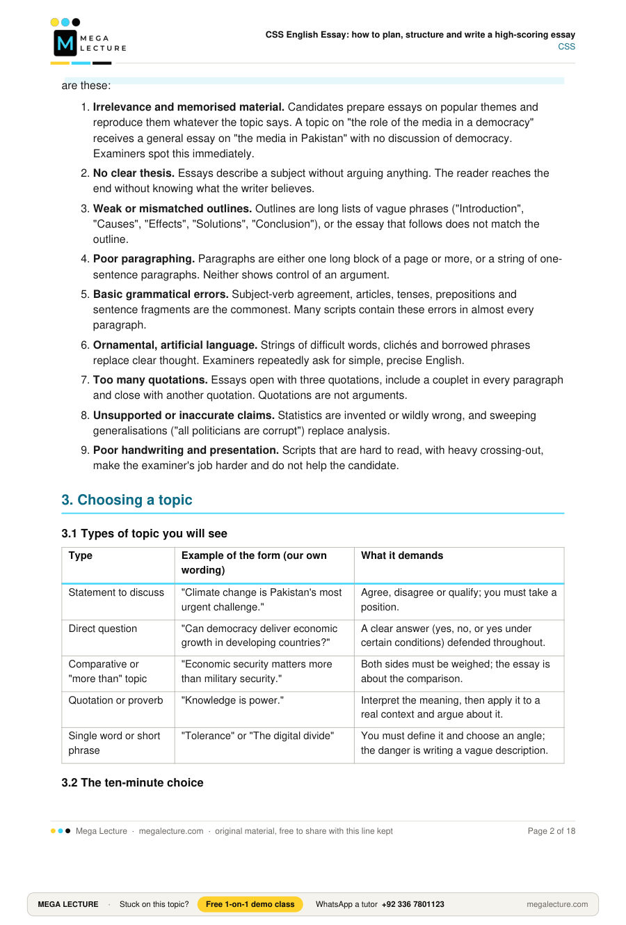 Page 2 of CSS English Essay: how to plan, structure and write a high-scoring essay