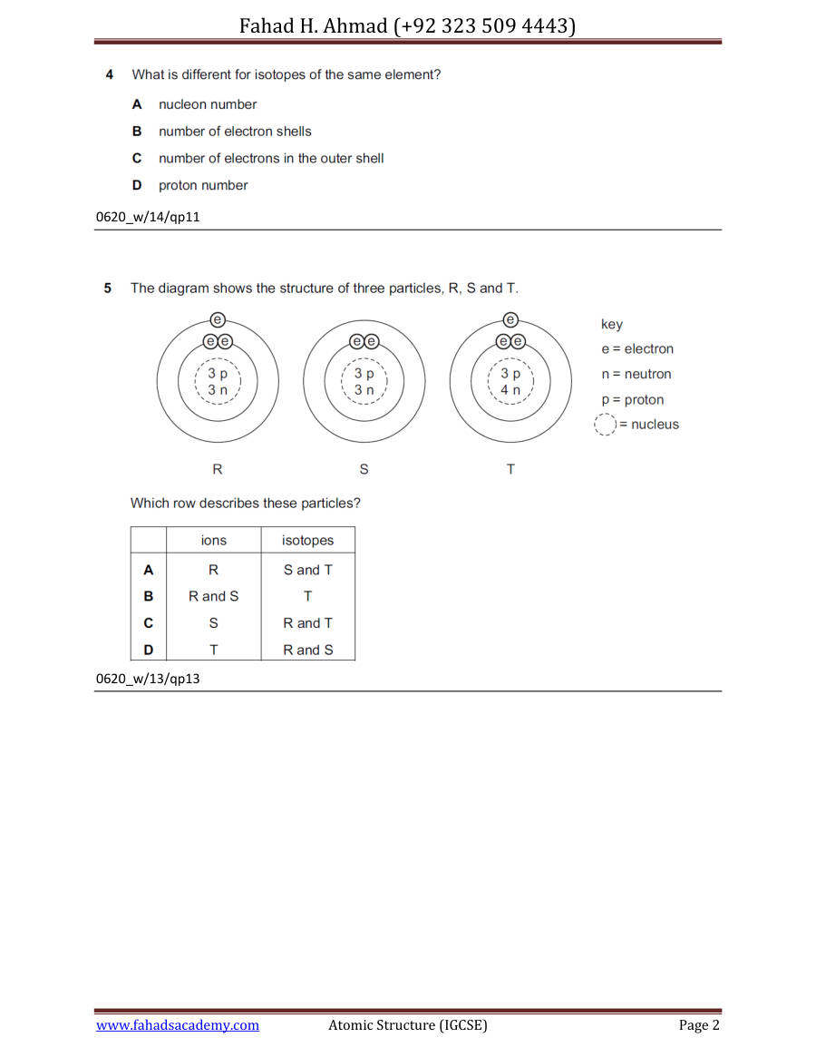 Page 2 of Atomic Structure