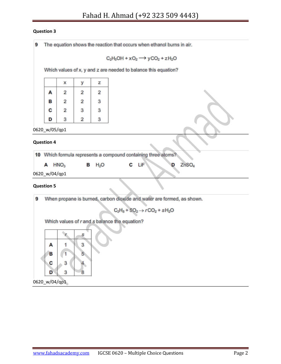 Page 2 of Moles And Stoichiometry
