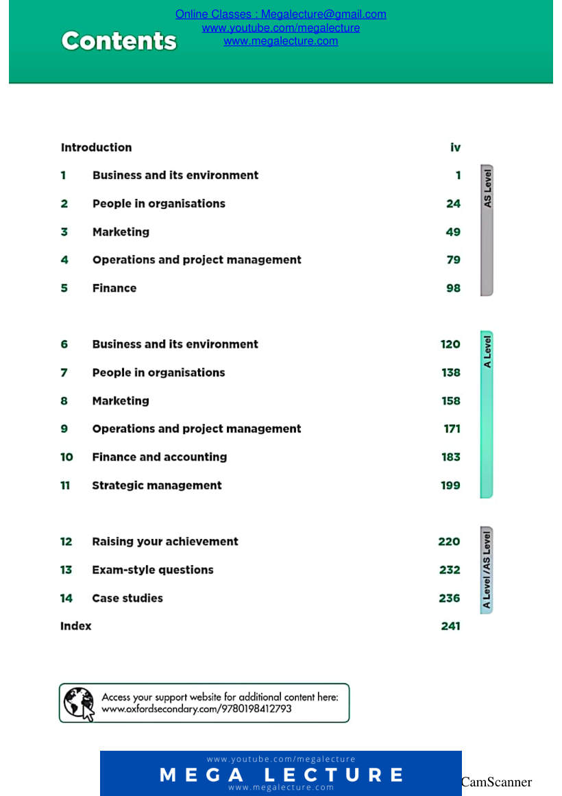 Page 2 of Oxford A Level Business Notes (PDF)