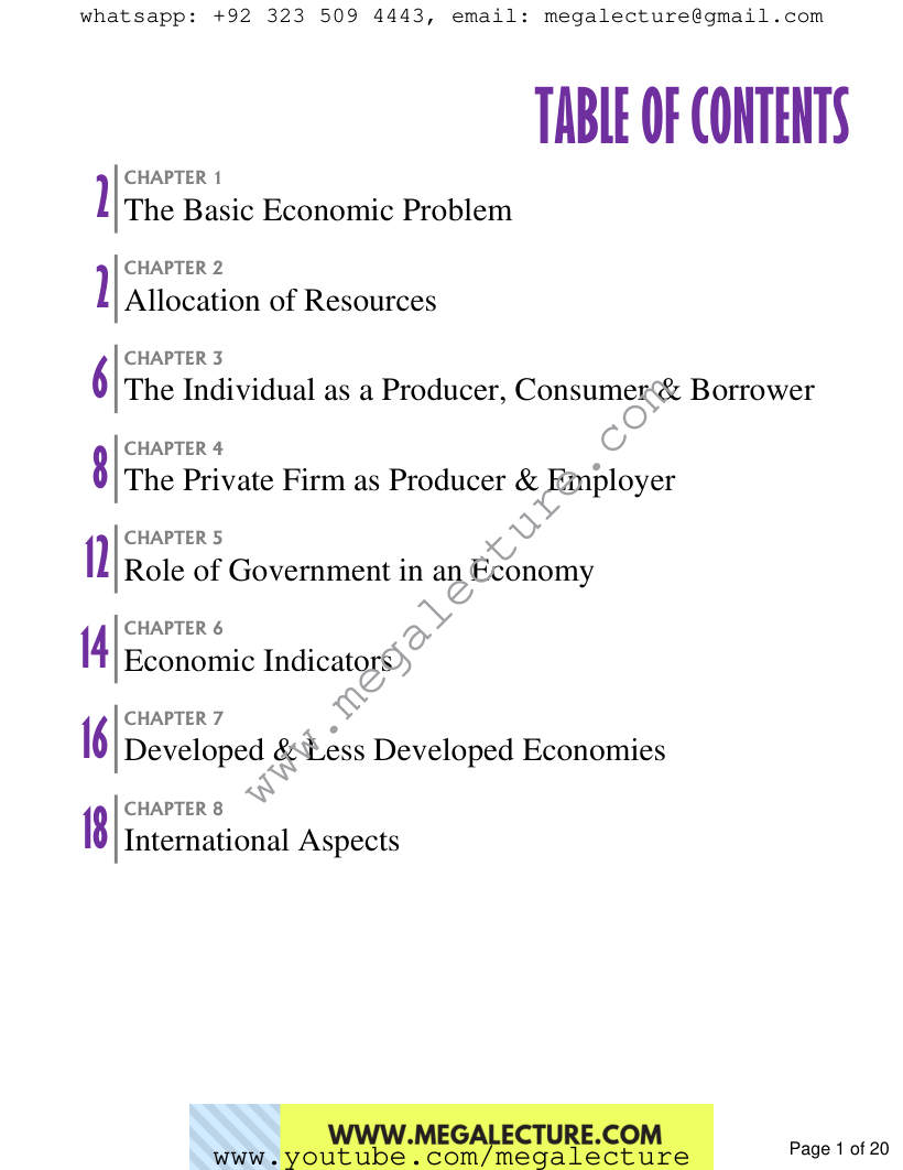 Page 1 of Cambridge Economics — Complete Theory Notes