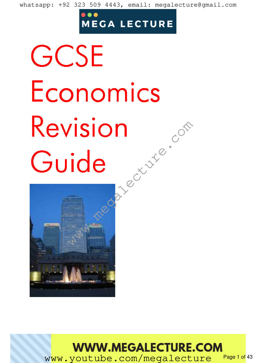 Page 1 of Economics Revision Guide