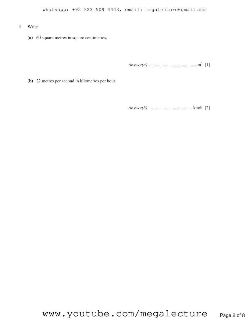 Page 2 of Conversion Percentages Fractions Decimals — Questions (2)