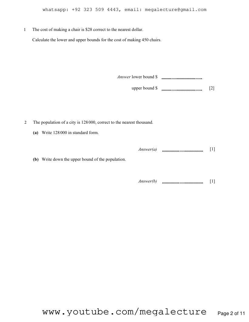 Page 2 of Bounds — Questions (2)