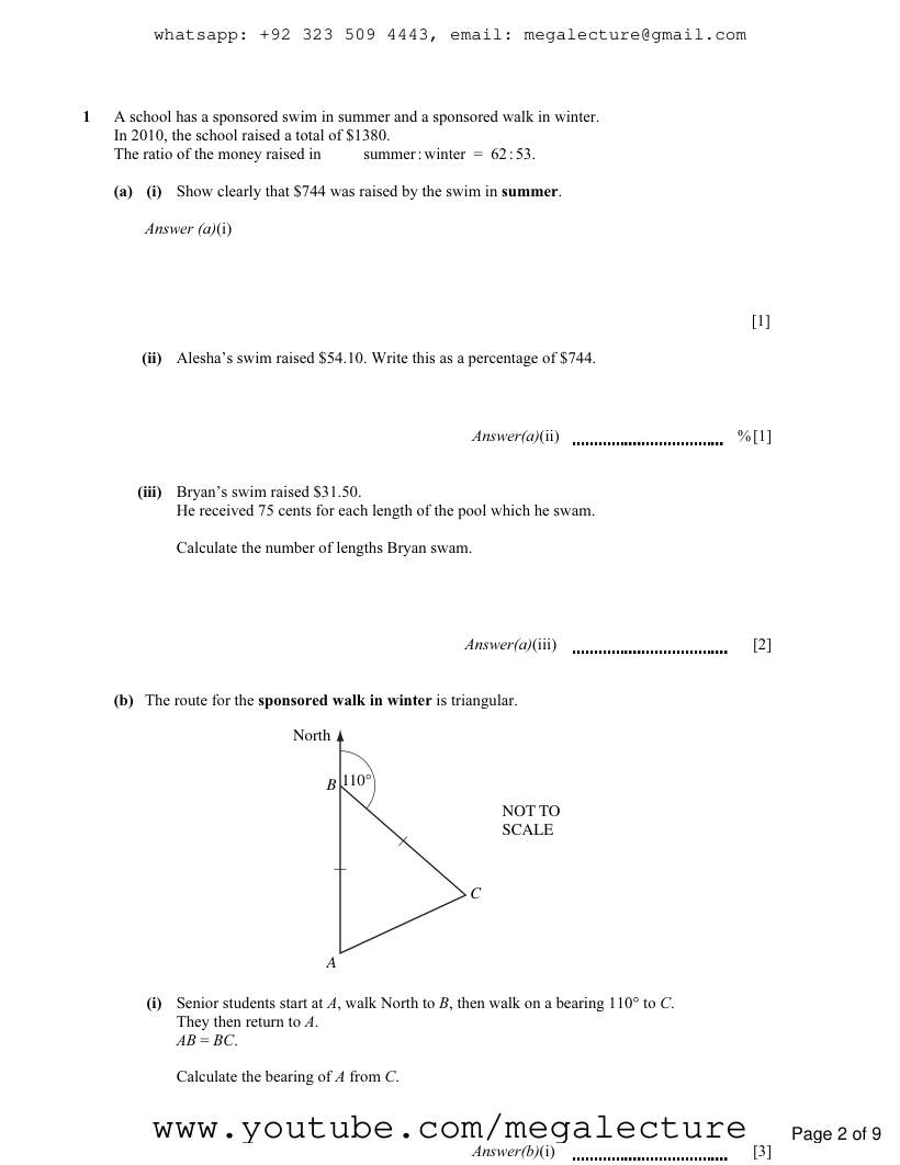 Page 2 of Finance Problems — Questions (4)