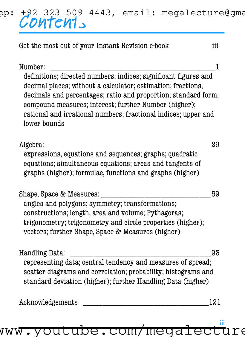 Page 2 of GCSE Mathematics Instant Revision