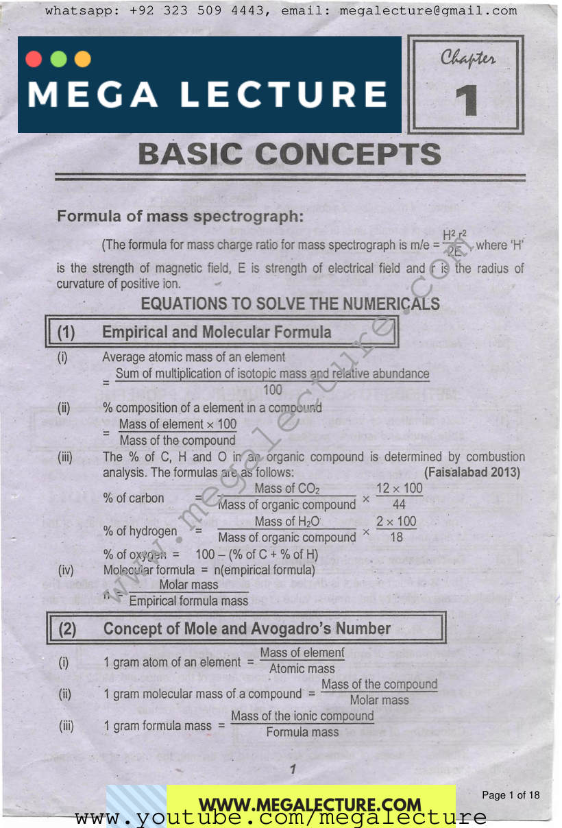 Page 1 of Chapter 1: Basic Concepts