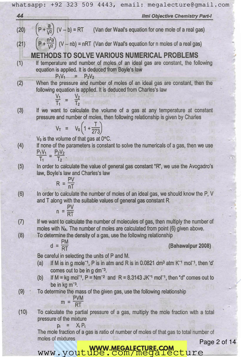 Page 2 of Chapter 3: Gases