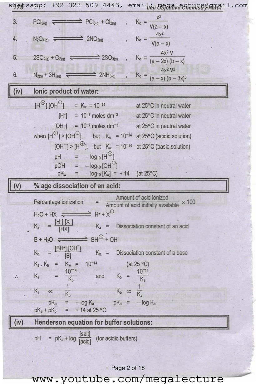 Page 2 of Chapter 8: Chemical Equilibrium