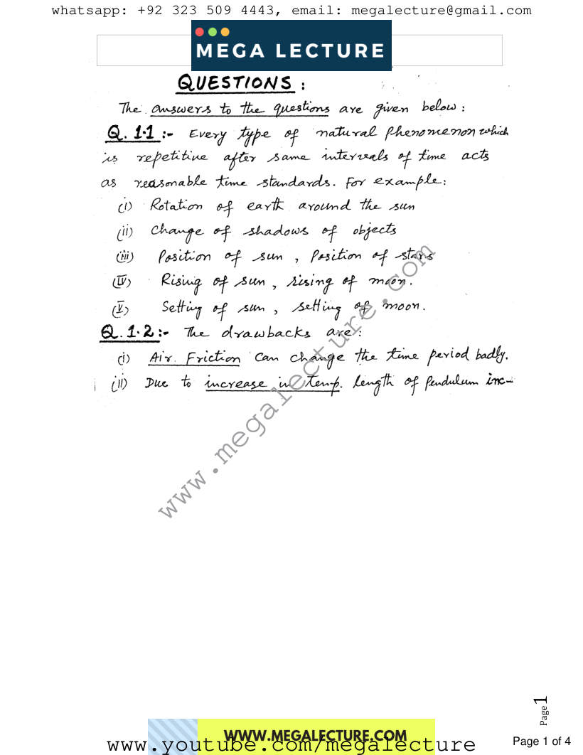 Page 1 of Chapter 1: Dynamics