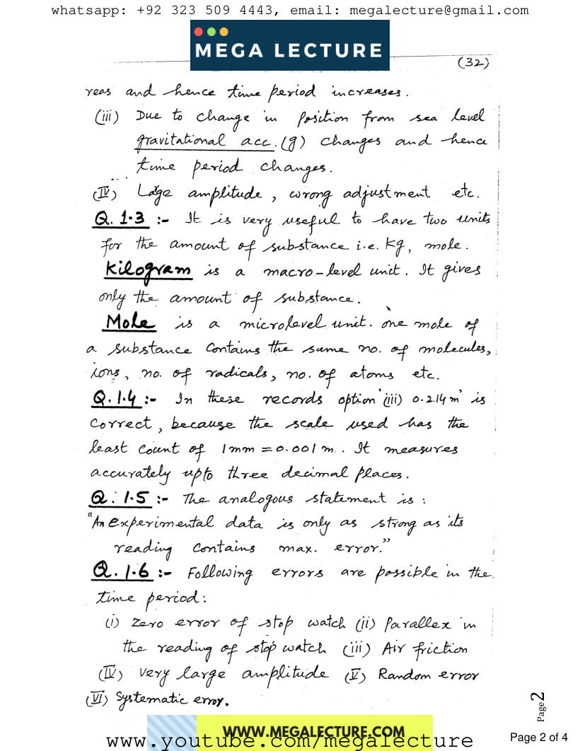 Page 2 of Chapter 1: Dynamics