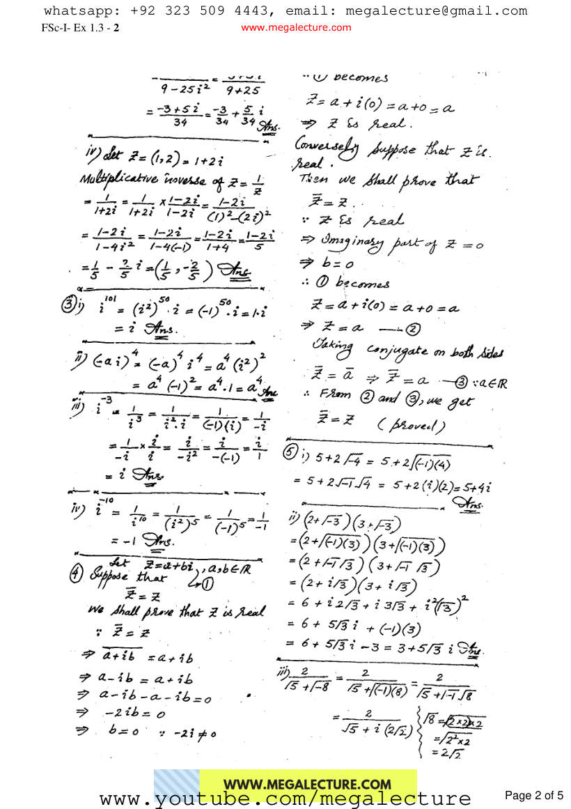 Page 2 of Exercise 1.3