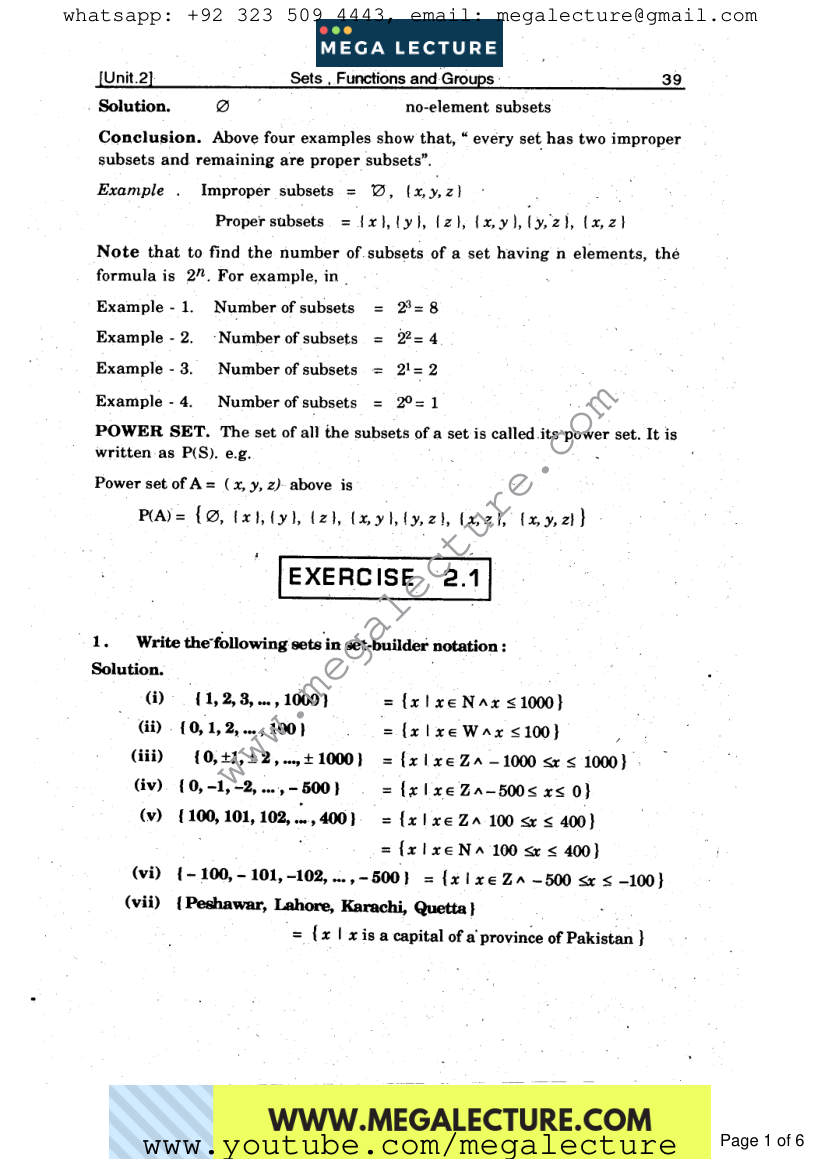Page 1 of Exercise 2.1