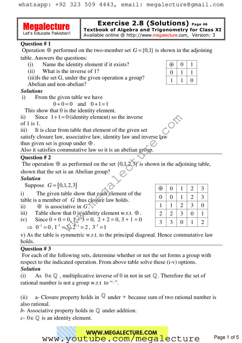 Page 1 of Exercise 2.8