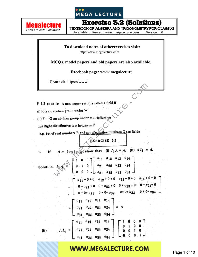 Page 1 of Exercise 3.2