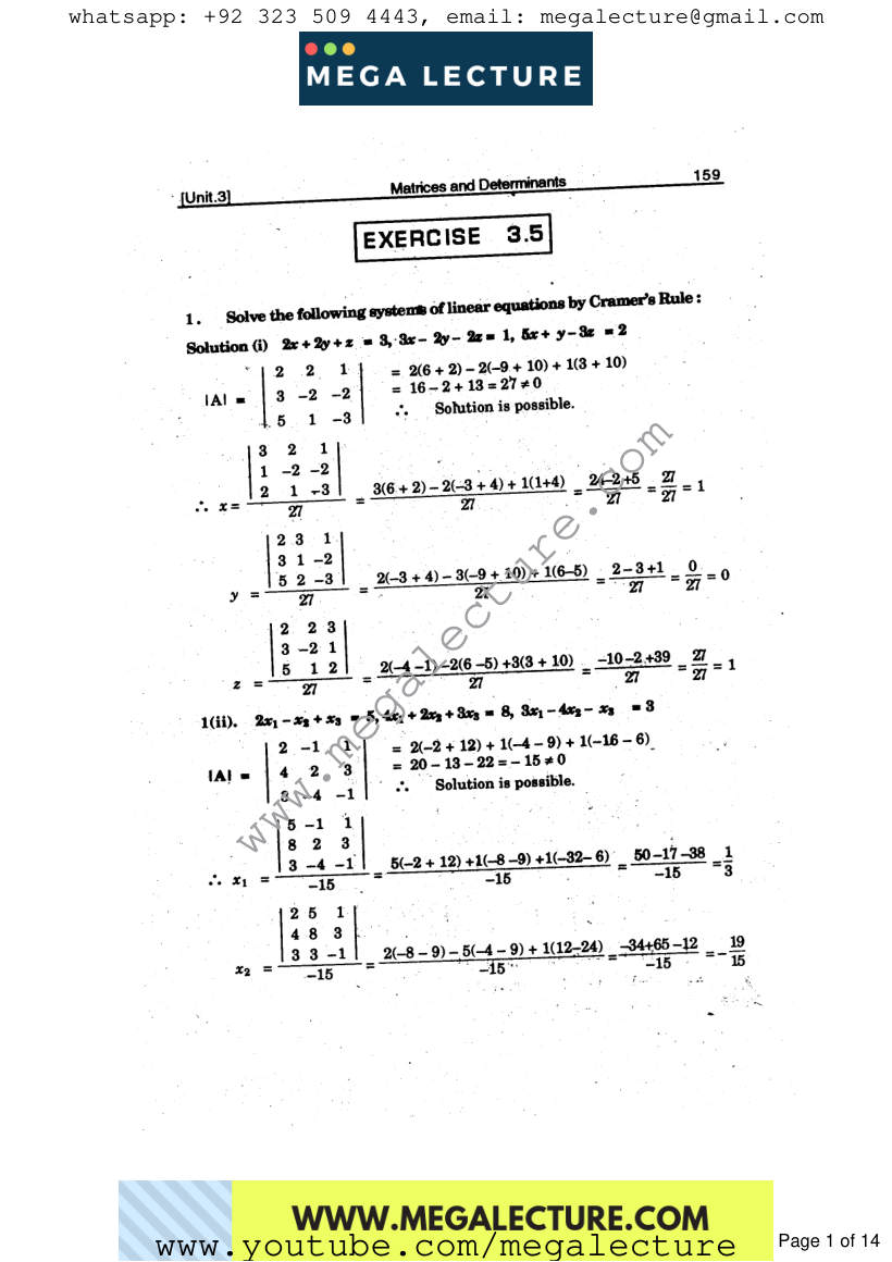 Page 1 of Exercise 3.5