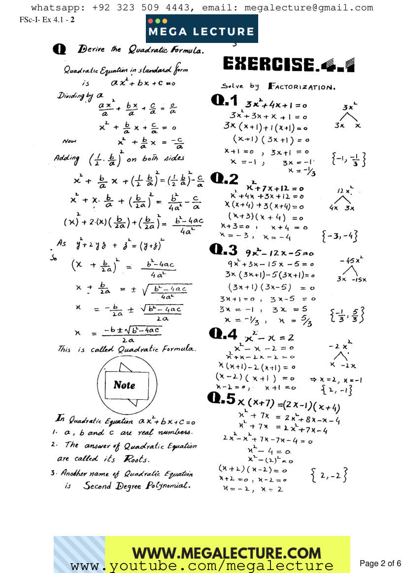 Page 2 of Exercise 4.1
