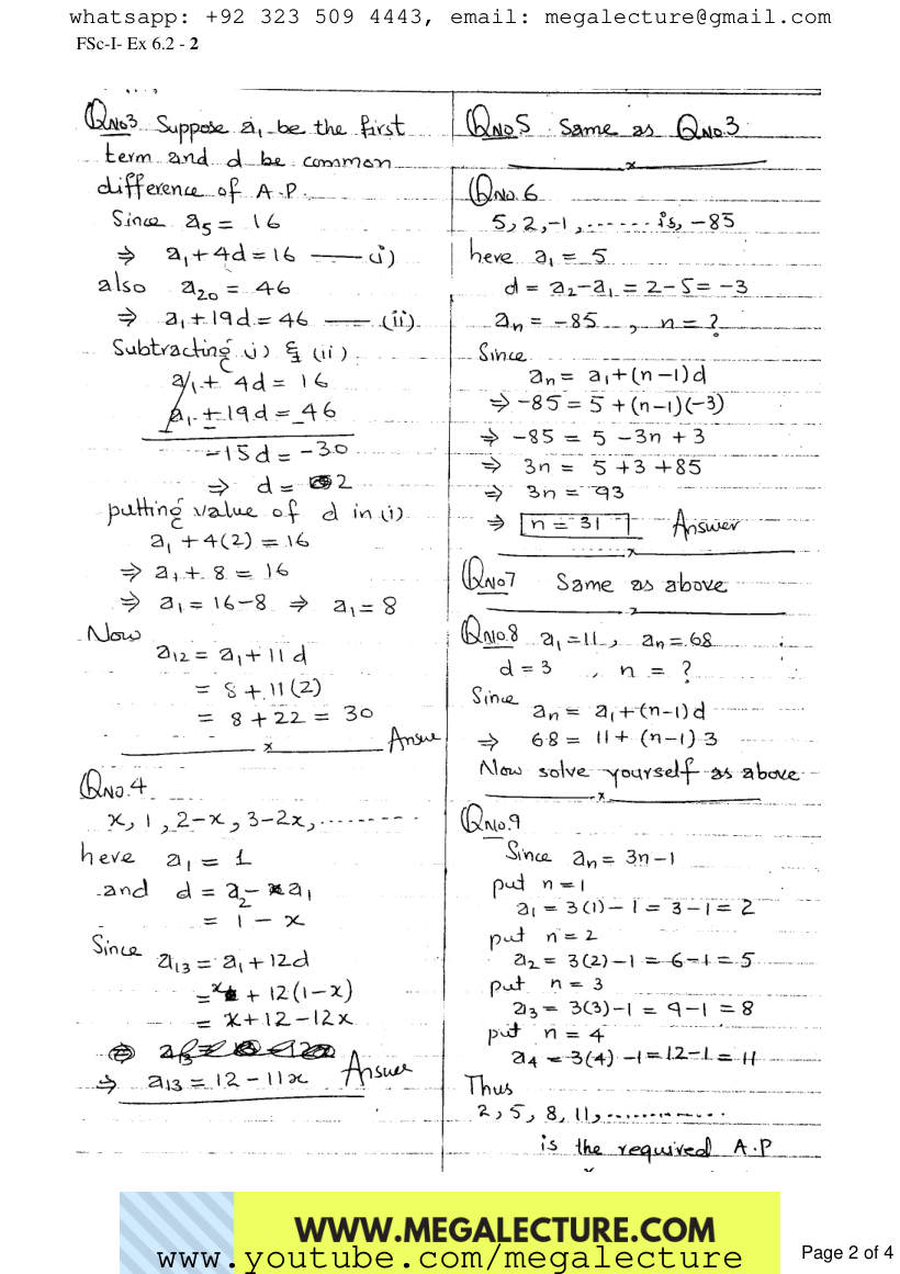 Page 2 of Exercise 6.2