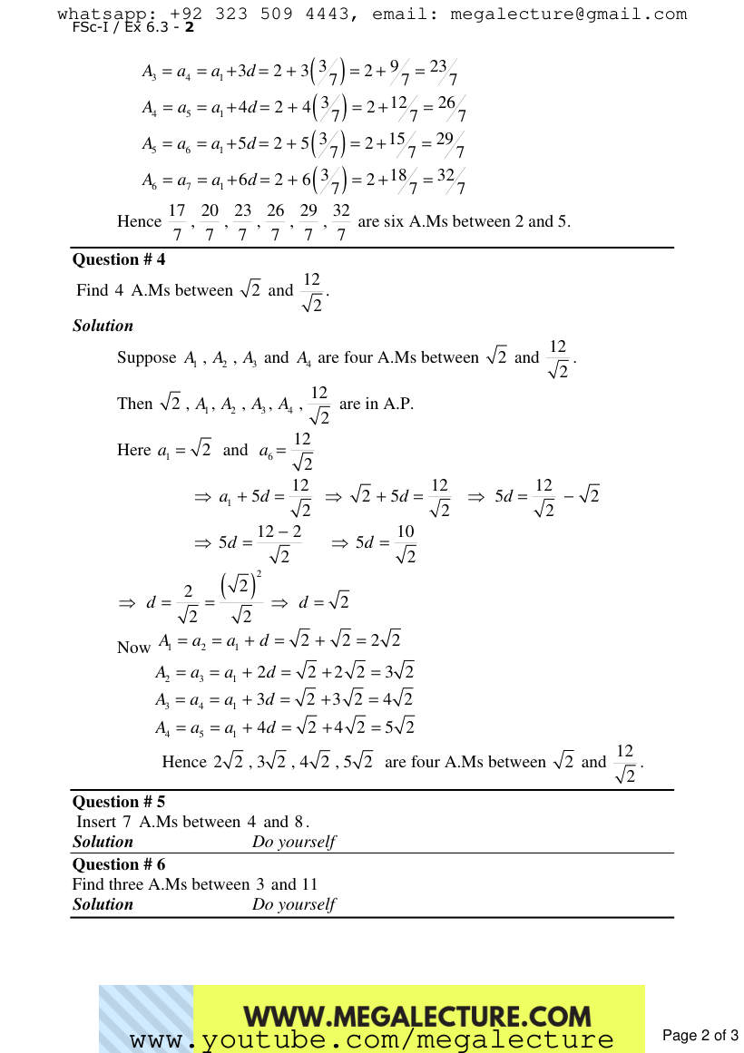 Page 2 of Exercise 6.3