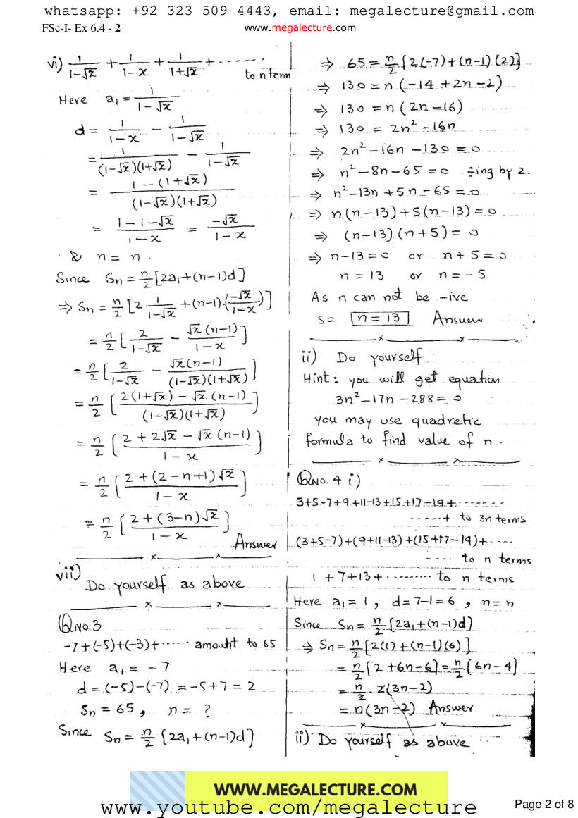Page 2 of Exercise 6.4