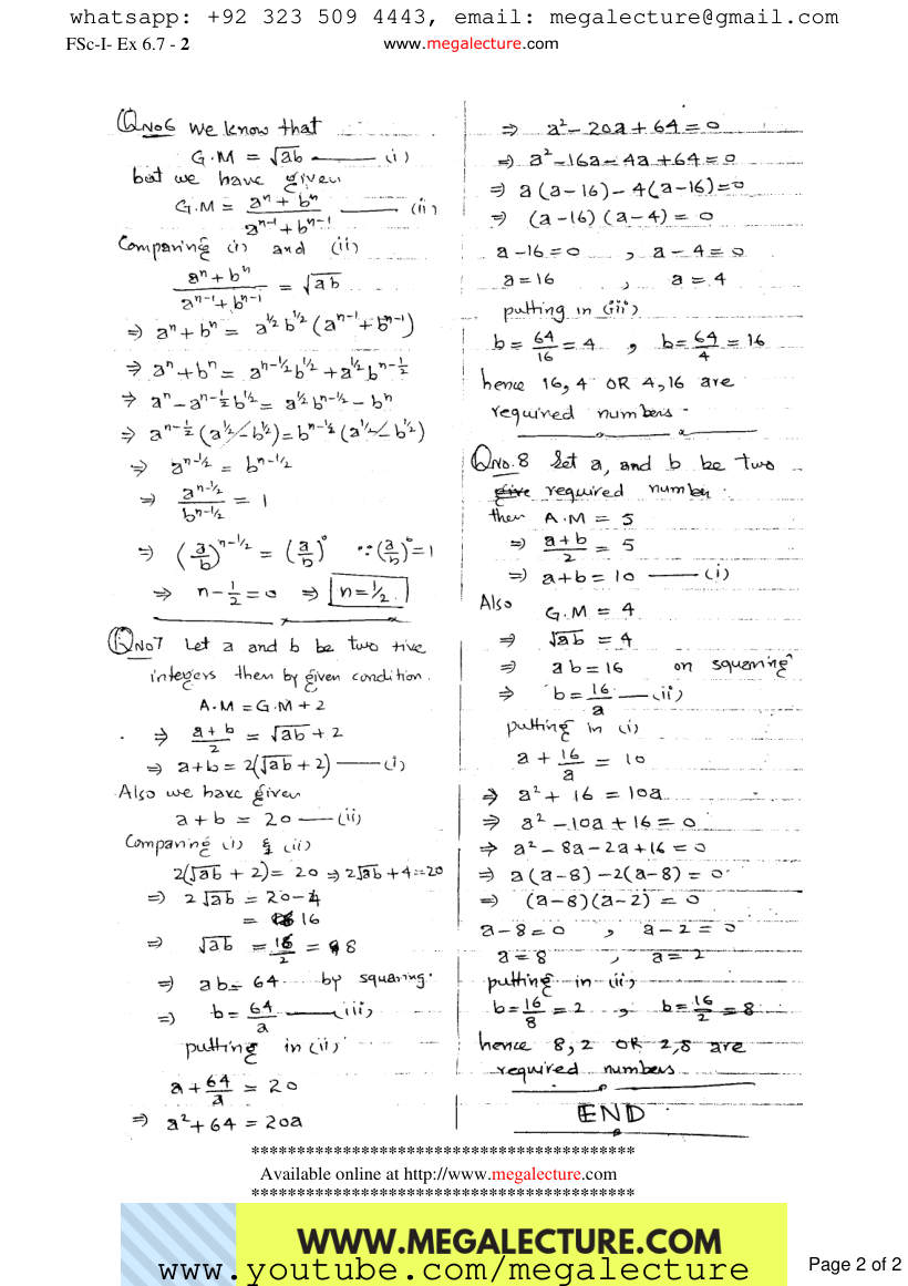 Page 2 of Exercise 6.7