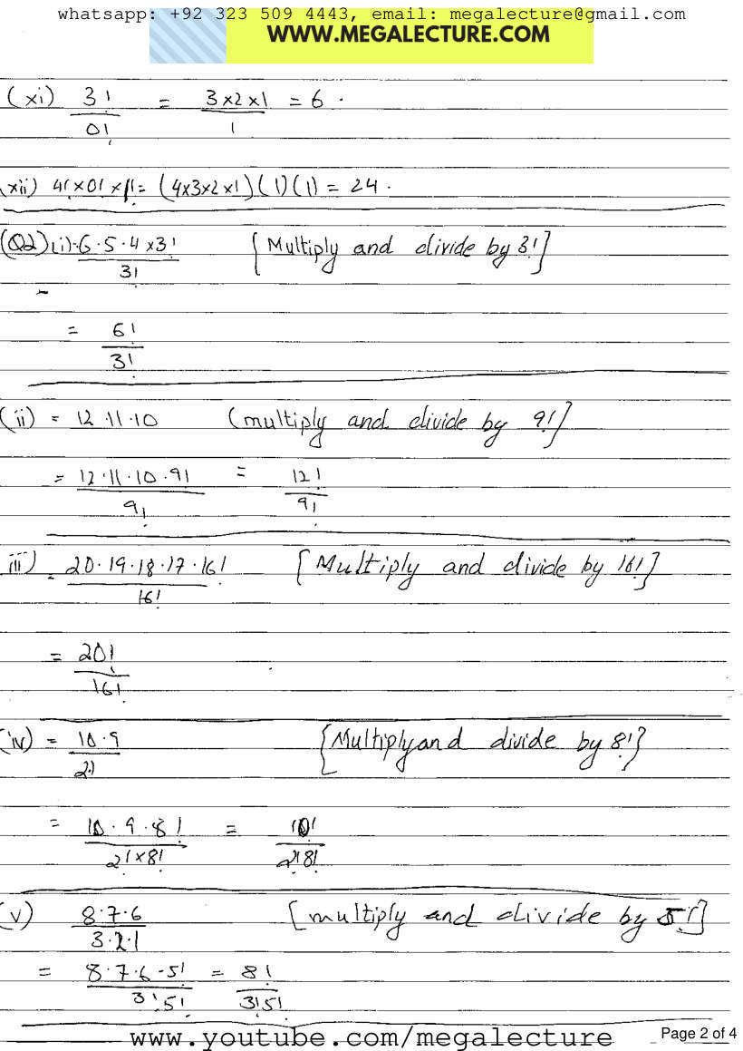 Page 2 of Exercise 7.1
