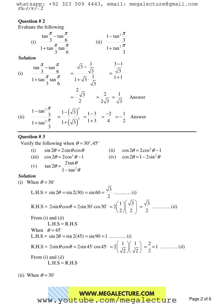 Page 2 of Exercise 9.3