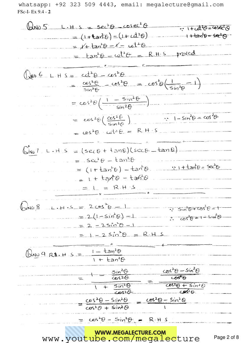 Page 2 of Exercise 9.4