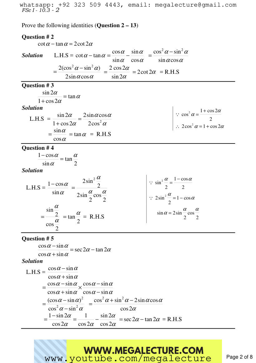 Page 2 of Exercise 10.3