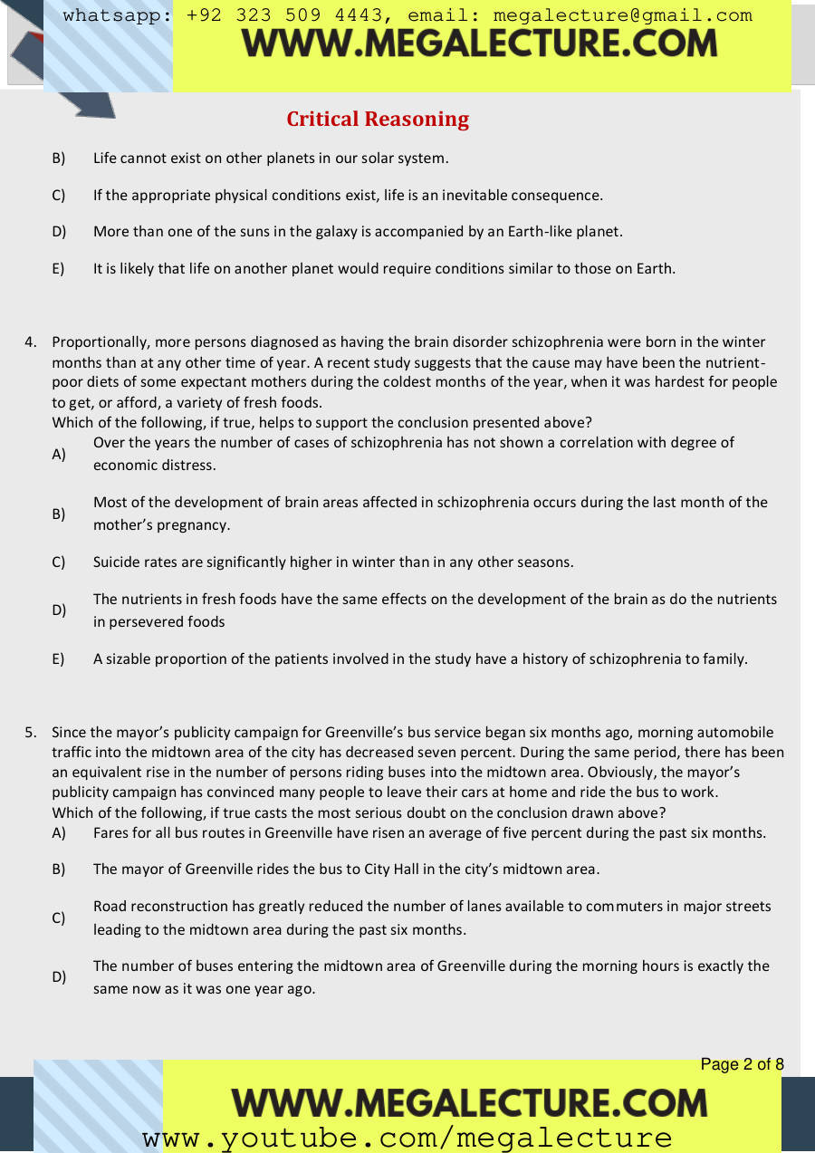 Page 2 of Critical Reasoning