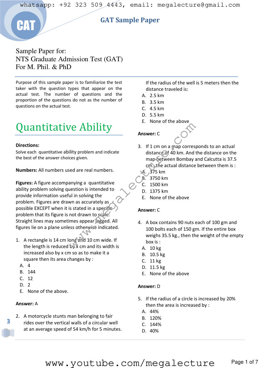 Page 1 of GATSP 1