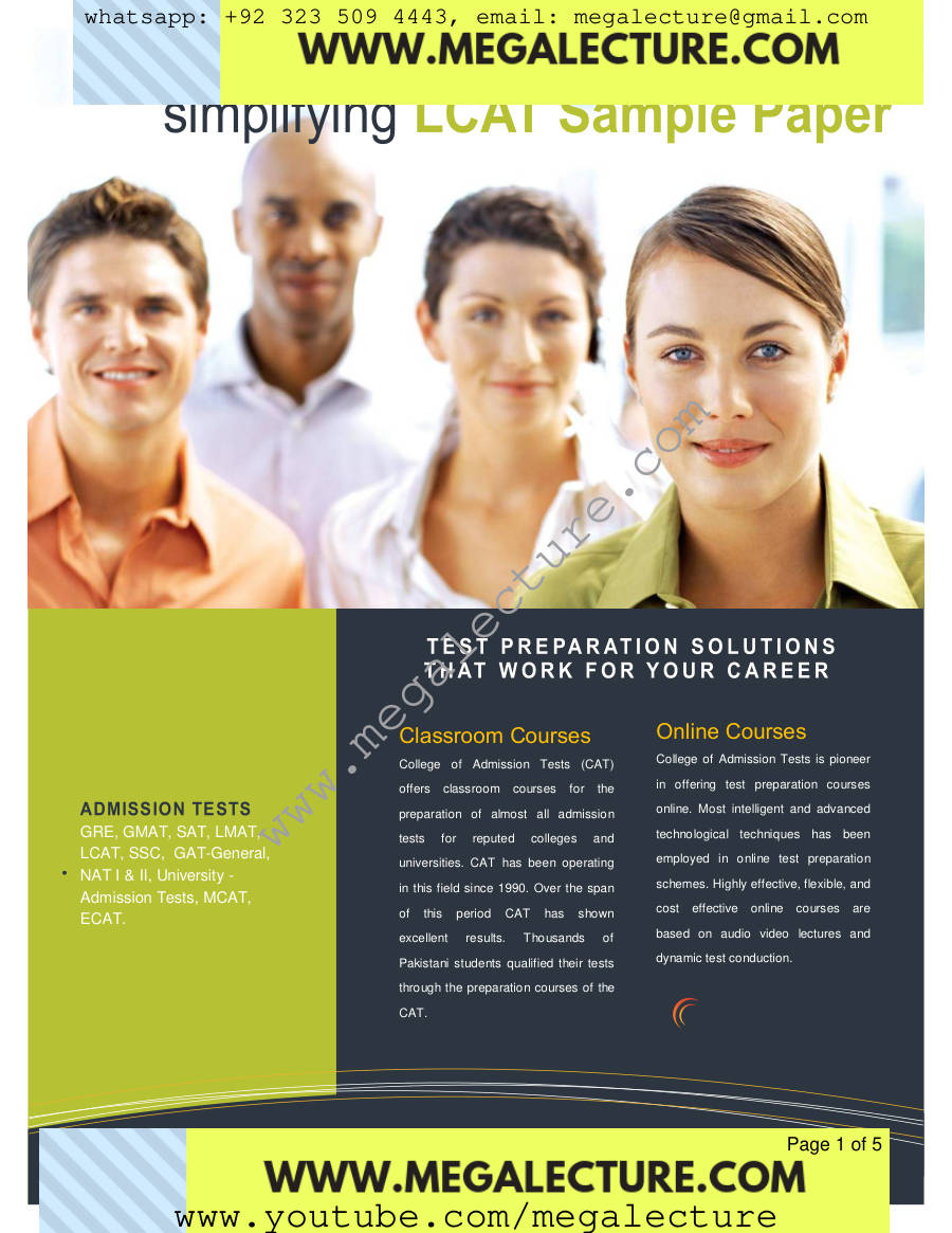 Page 1 of LCAT Paper