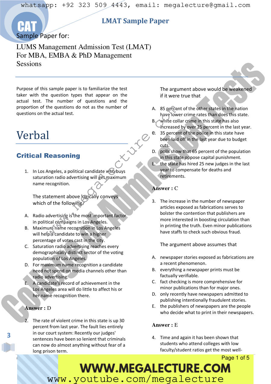 Page 1 of LMATSP