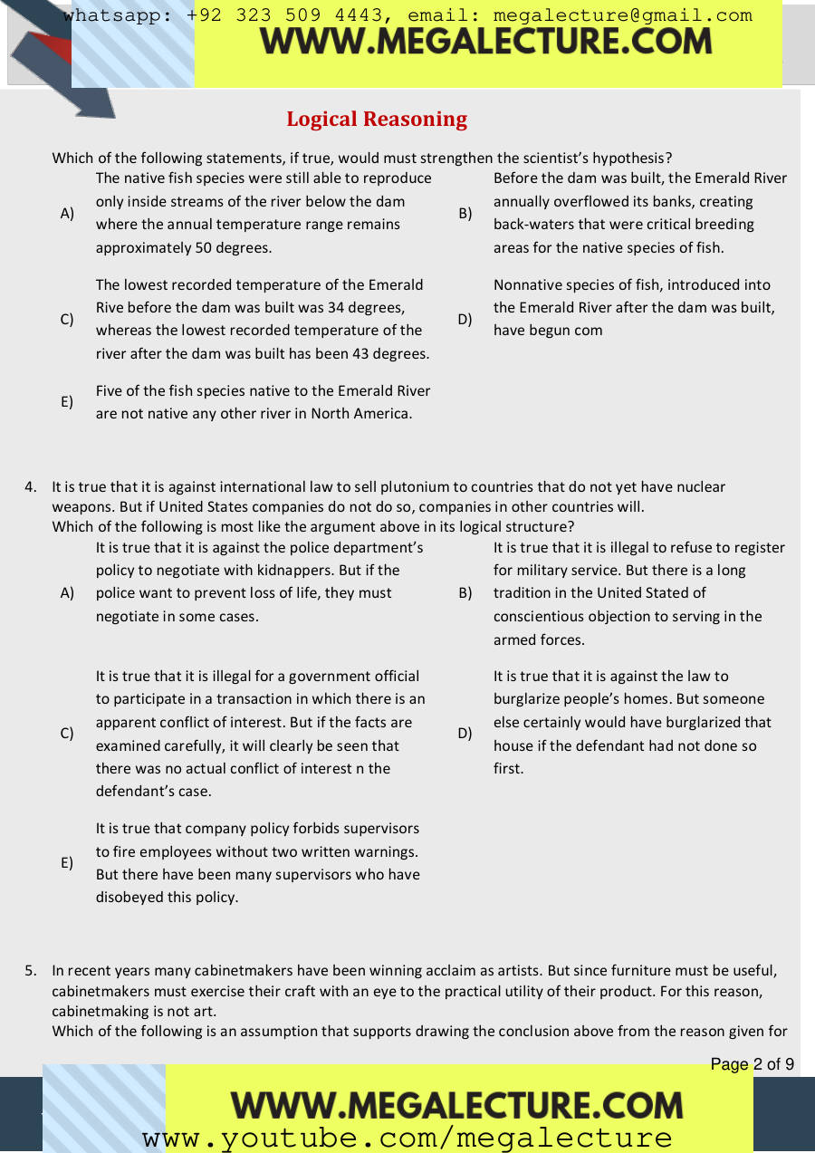 Page 2 of Logical Reasoning